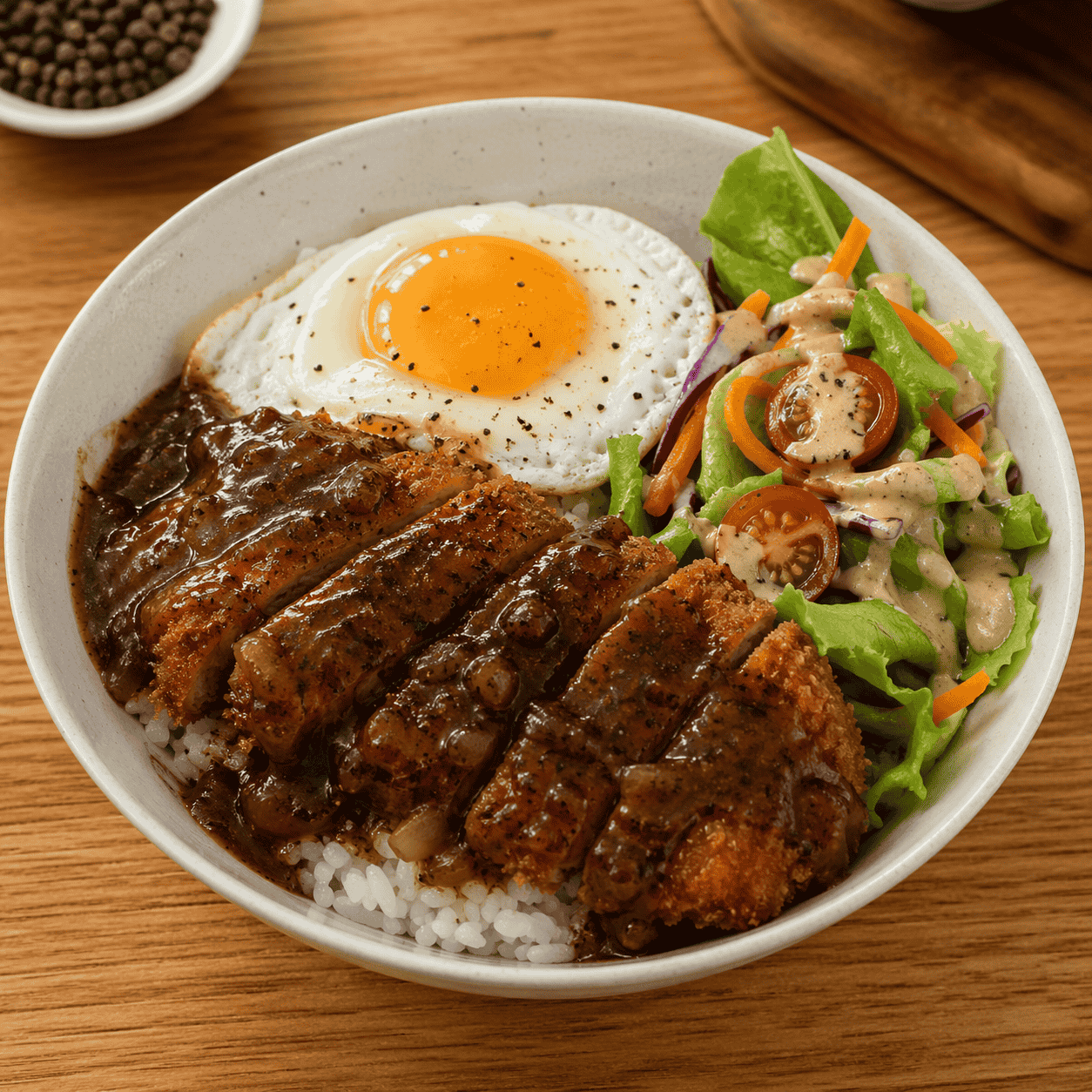 Katsu Rice Bowl Blackpepper Rice Bowl Boss